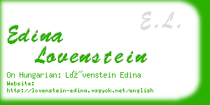 edina lovenstein business card